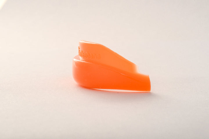 Side view of Elleebana Hybrid Flex Shields demonstrating their ergonomic design.
